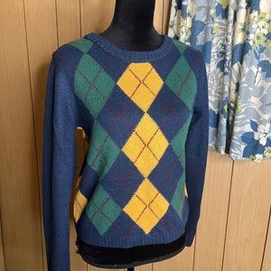 American Eagle Argyle crewneck sweater